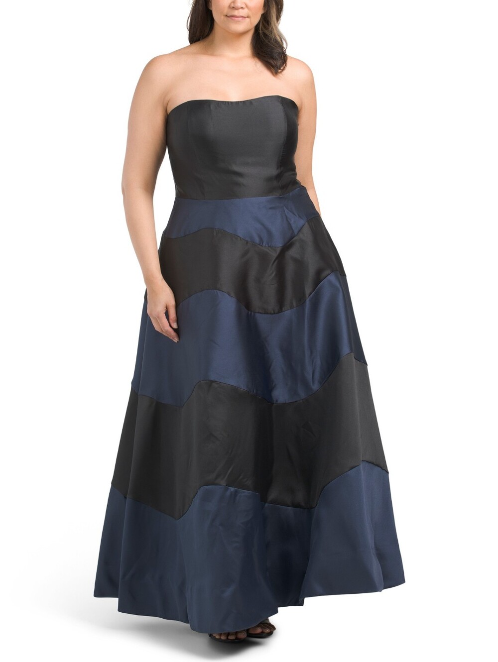 Hutch Rena Strapless Colorblock Maxi Dress